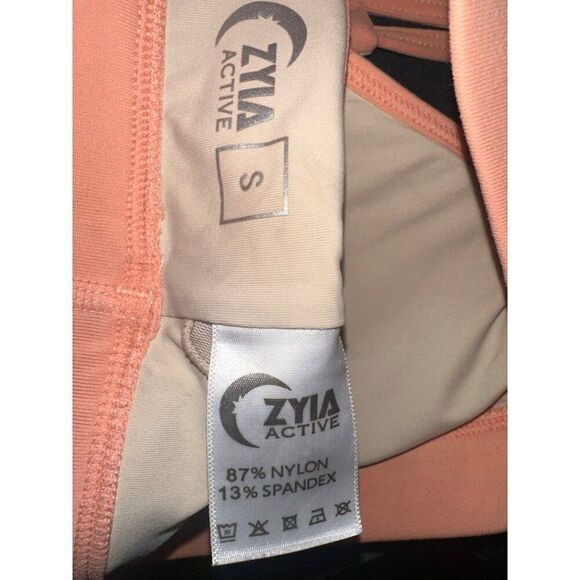 Zyia Active Peach Grid Mesh Sport Bra Size Small - Picture 11 of 12